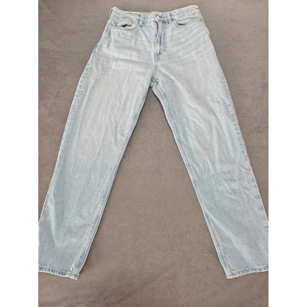American Eagle Womens Size 6 Light Wash High Rise Mom Jeans 27" Inseam